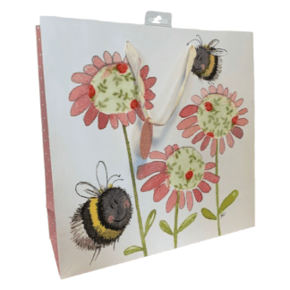 The main product image for Bee Medium Sparkle Gift Bag.