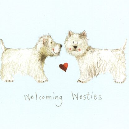 The main product image for Welcoming Westies Dog Coaster.