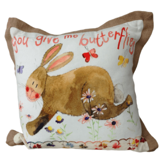 The main product image for You Give Me Butterflies Rabbit Cushion.