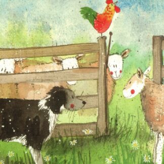 The main product image for Round Up Collie Dog & Sheep Coaster.